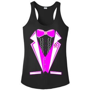 Pink Breast Cancer Tuxedo Ladies PosiCharge Competitor Racerback Tank