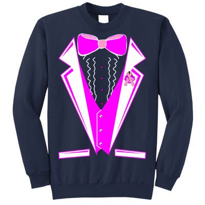 Pink Breast Cancer Tuxedo Sweatshirt