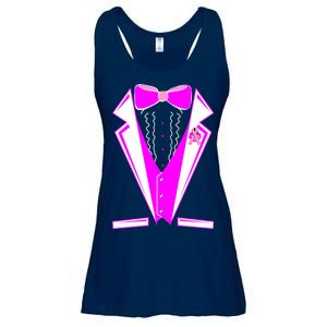 Pink Breast Cancer Tuxedo Ladies Essential Flowy Tank