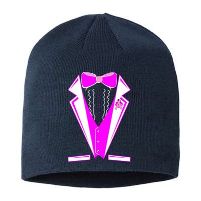 Pink Breast Cancer Tuxedo Sustainable Beanie