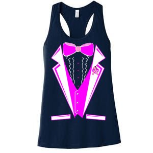 Pink Breast Cancer Tuxedo Women's Racerback Tank