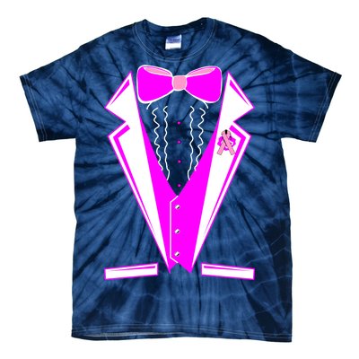 Pink Breast Cancer Tuxedo Tie-Dye T-Shirt