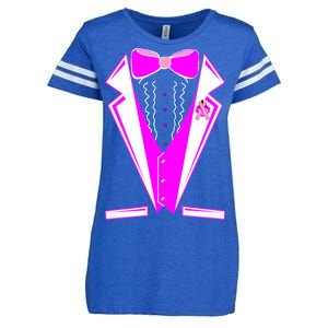 Pink Breast Cancer Tuxedo Enza Ladies Jersey Football T-Shirt