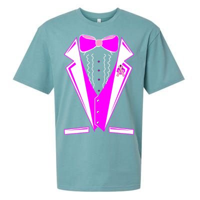 Pink Breast Cancer Tuxedo Sueded Cloud Jersey T-Shirt