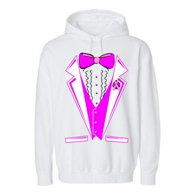 Pink Breast Cancer Tuxedo Garment-Dyed Fleece Hoodie