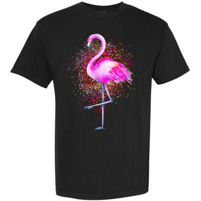 Pink Flamingo Paint Art Garment-Dyed Heavyweight T-Shirt