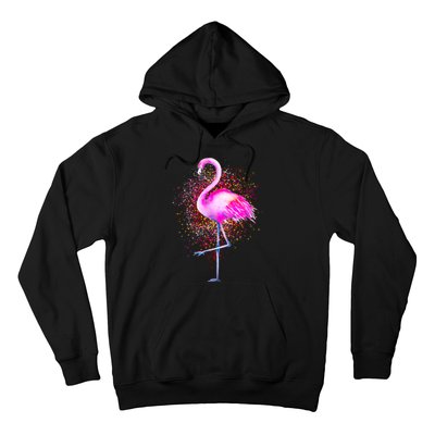 Pink Flamingo Paint Art Hoodie