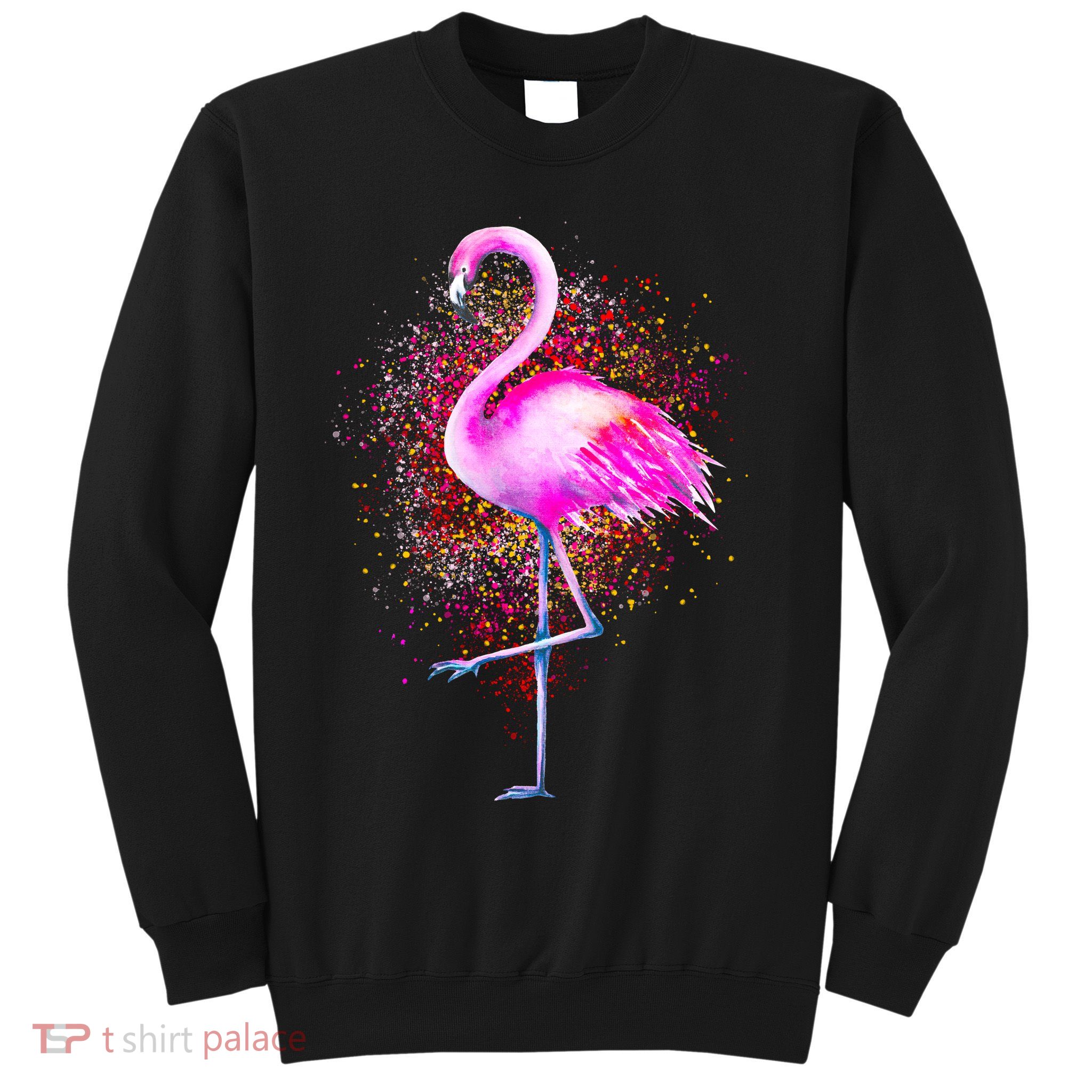 Pink Flamingo Paint Art Sweatshirt
