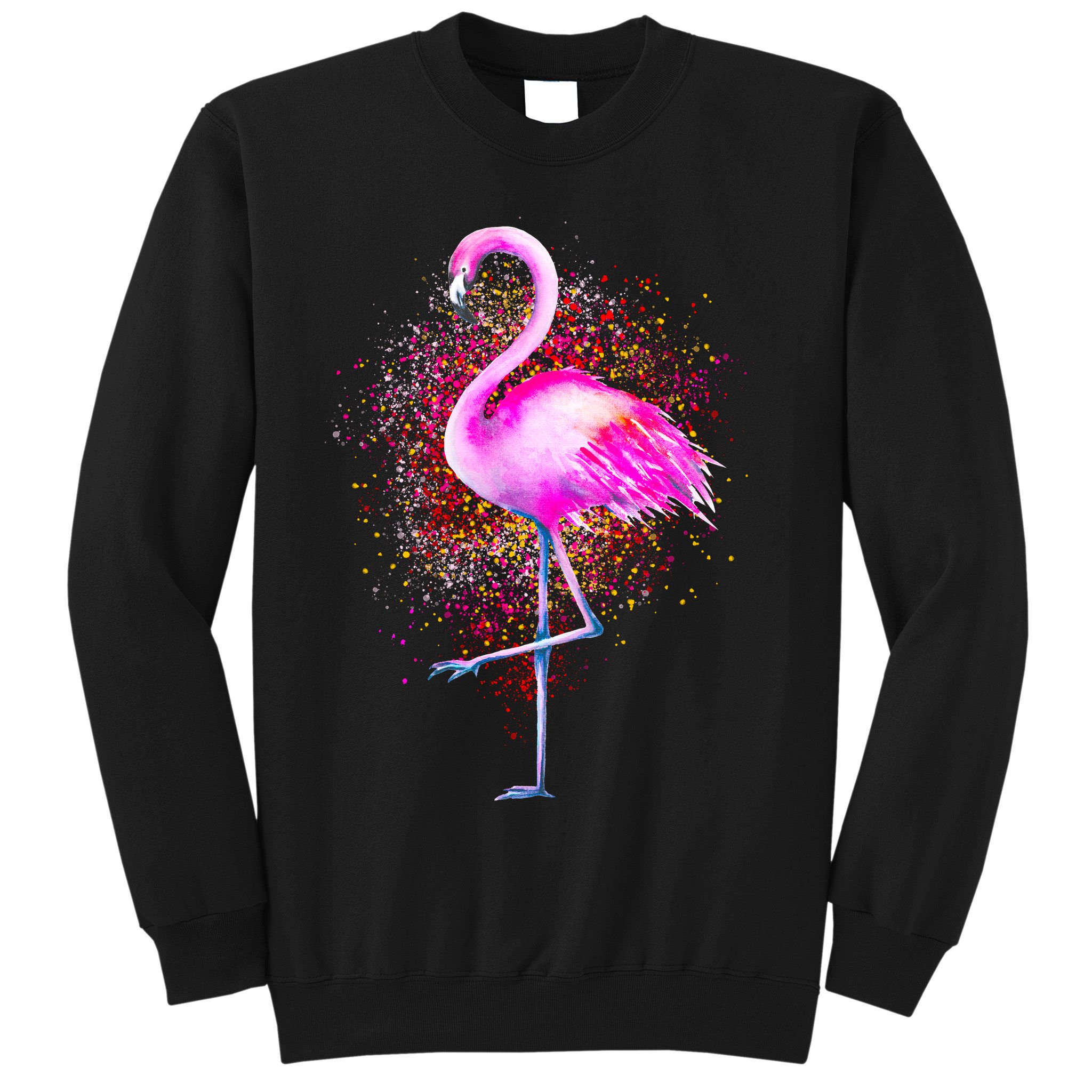 Pink Flamingo Paint Art Sweatshirt