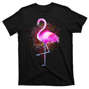 Pink Flamingo Paint Art T-Shirt