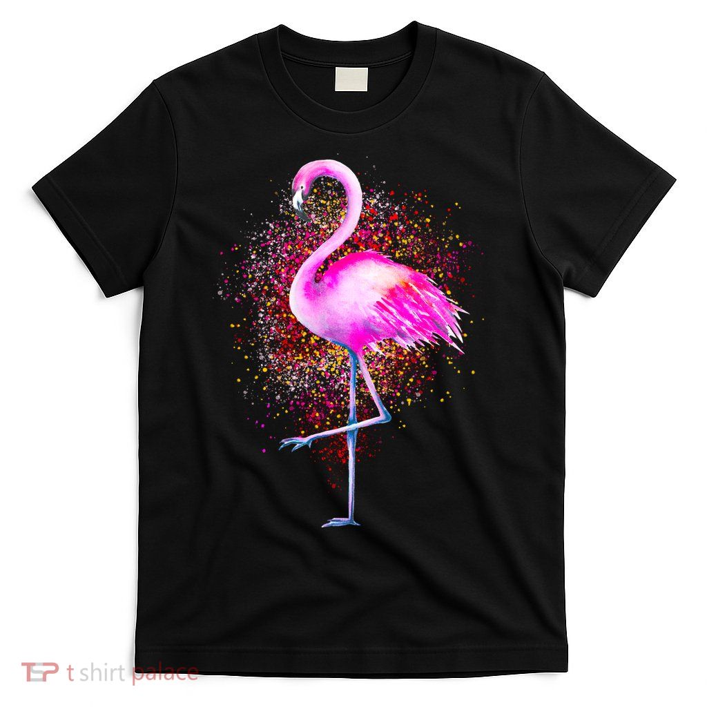 Pink Flamingo Paint Art T-Shirt