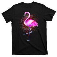 Pink Flamingo Paint Art T-Shirt