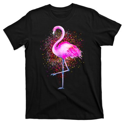 Pink Flamingo Paint Art T-Shirt