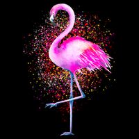 Pink Flamingo Paint Art Tall T-Shirt