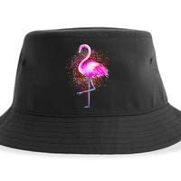 Pink Flamingo Paint Art Sustainable Bucket Hat
