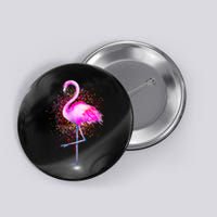 Pink Flamingo Paint Art Button