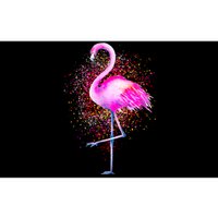 Pink Flamingo Paint Art Bumper Sticker