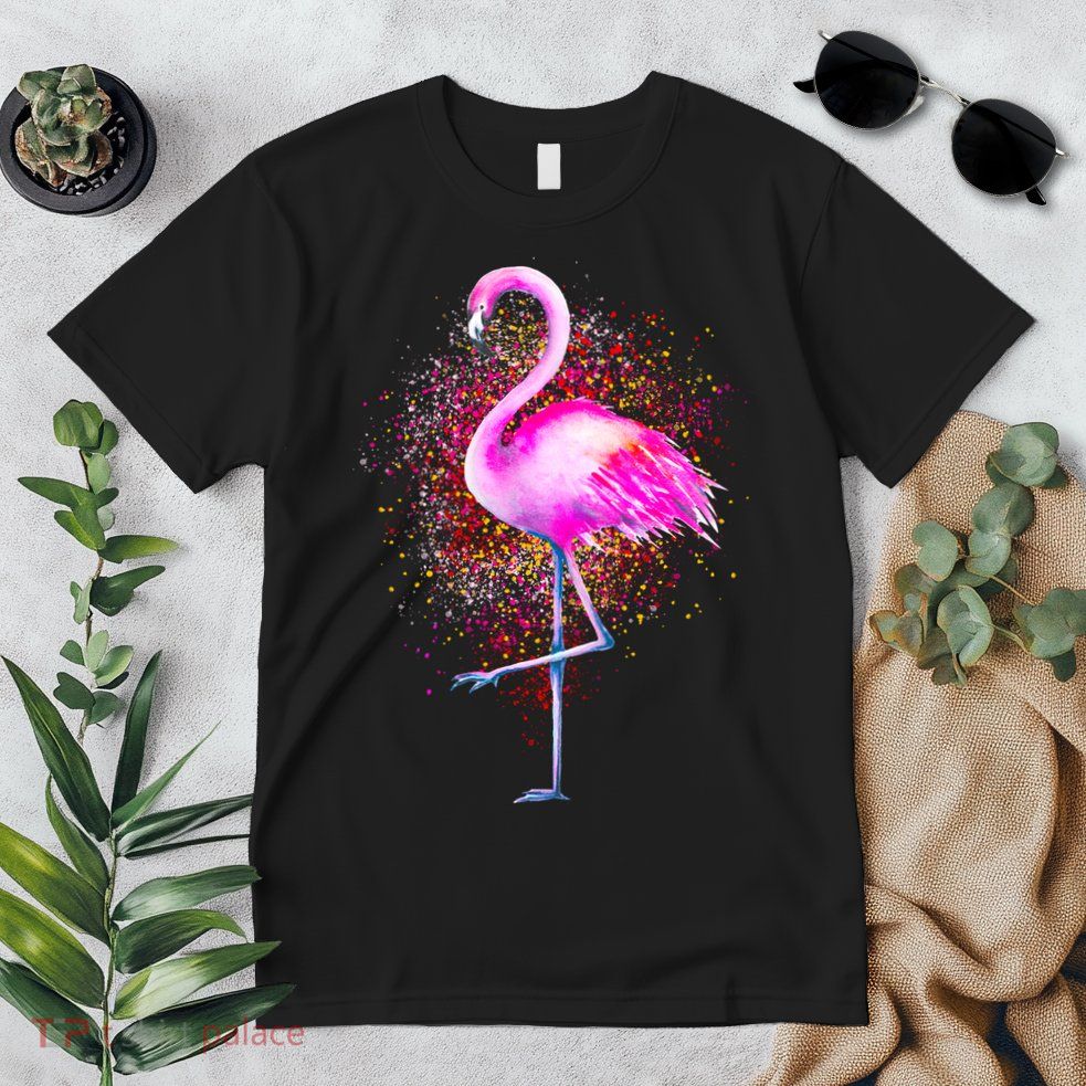 Pink Flamingo Paint Art Premium T-Shirt
