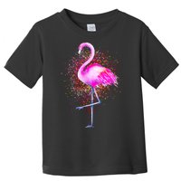 Pink Flamingo Paint Art Toddler T-Shirt