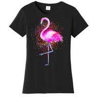 Pink Flamingo Paint Art Women's T-Shirt