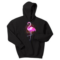 Pink Flamingo Paint Art Kids Hoodie