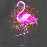 Pink Flamingo Paint Art Vector Backpack