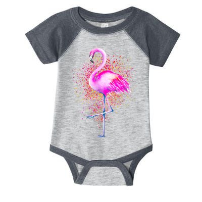 Pink Flamingo Paint Art Infant Baby Jersey Bodysuit