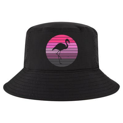 Pink Flamingo Vintage Sunset Cool Comfort Performance Bucket Hat