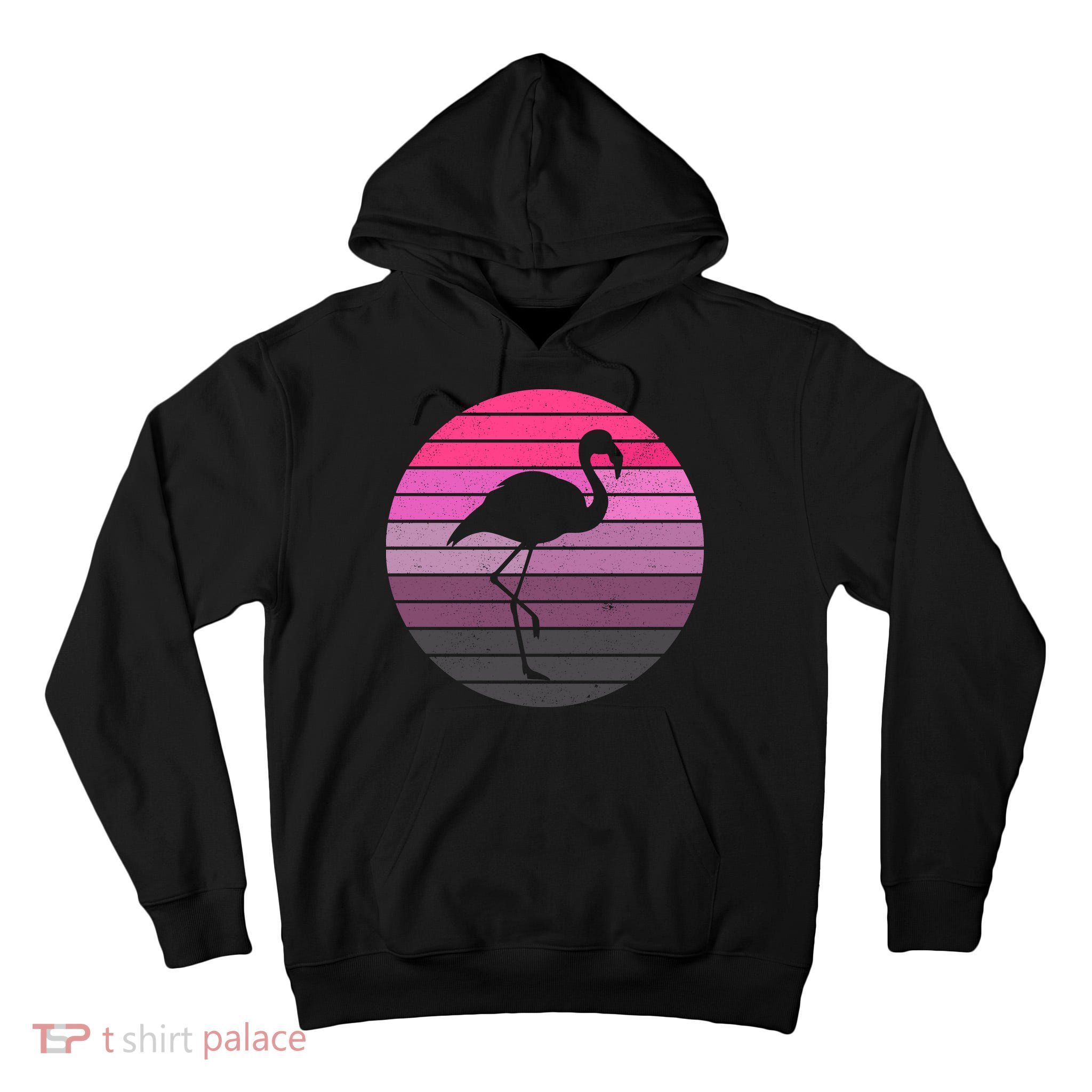 Pink Flamingo Vintage Sunset Tall Hoodie