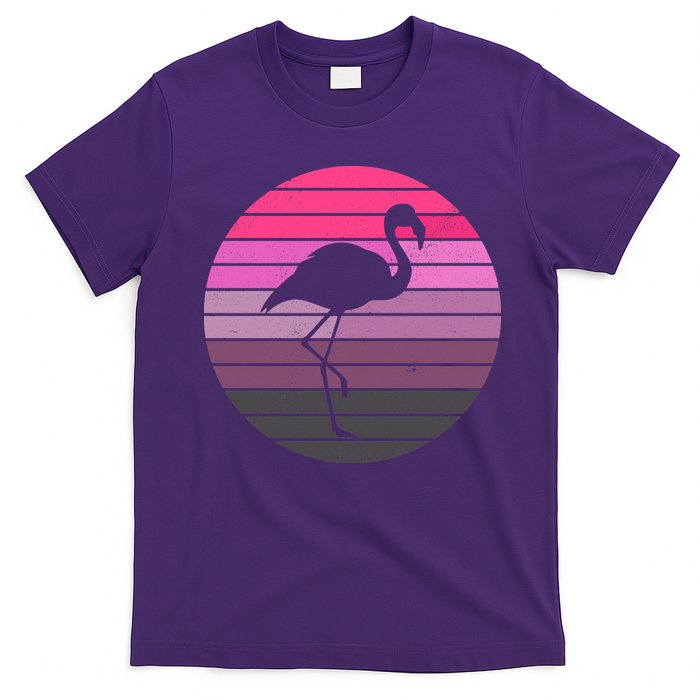 Pink Flamingo Vintage Sunset T-Shirt