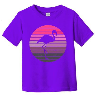 Pink Flamingo Vintage Sunset Toddler T-Shirt