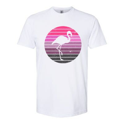 Pink Flamingo Vintage Sunset Softstyle® CVC T-Shirt