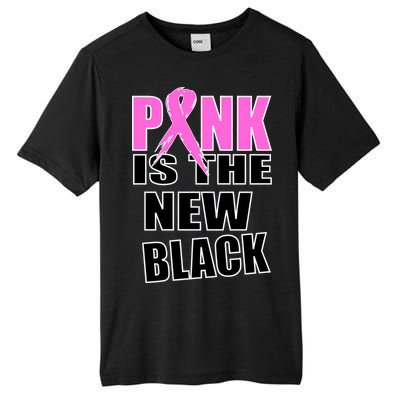 Pink Is The New Black Breast Cancer Ribbon Tall Fusion ChromaSoft Performance T-Shirt