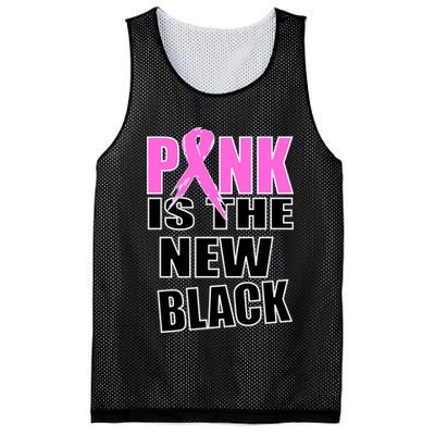 Pink Is The New Black Breast Cancer Ribbon Mesh Reversible Basketball Jersey Tank