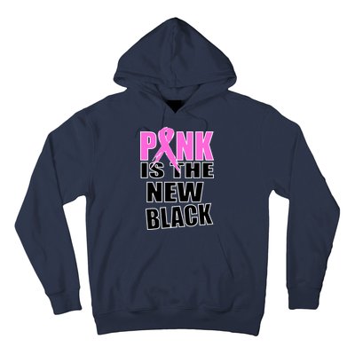 Pink Is The New Black Breast Cancer Ribbon Hoodie