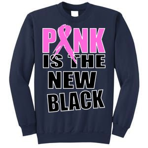 Pink Is The New Black Breast Cancer Ribbon Sweatshirt