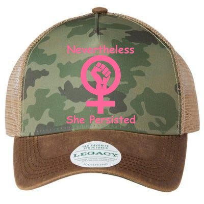 Pink Nevertheless, She Persisted Women's Sign Fist Resist Legacy Tie Dye Trucker Hat