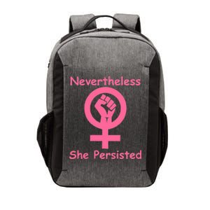 Pink Nevertheless, She Persisted Women's Sign Fist Resist Vector Backpack