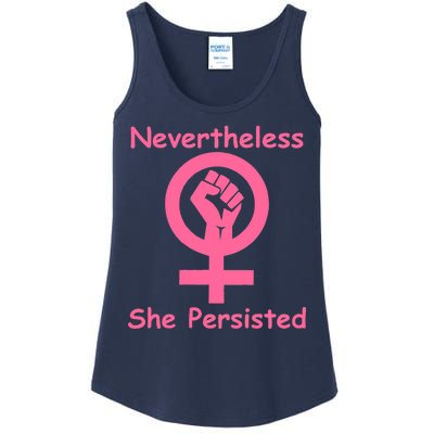 Pink Nevertheless, She Persisted Women's Sign Fist Resist Ladies Essential Tank