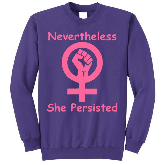 Pink Nevertheless, She Persisted Women's Sign Fist Resist Sweatshirt