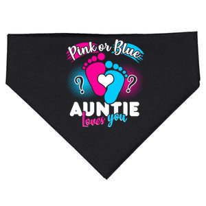 Pink Or Blue Auntie Loves You USA-Made Doggie Bandana