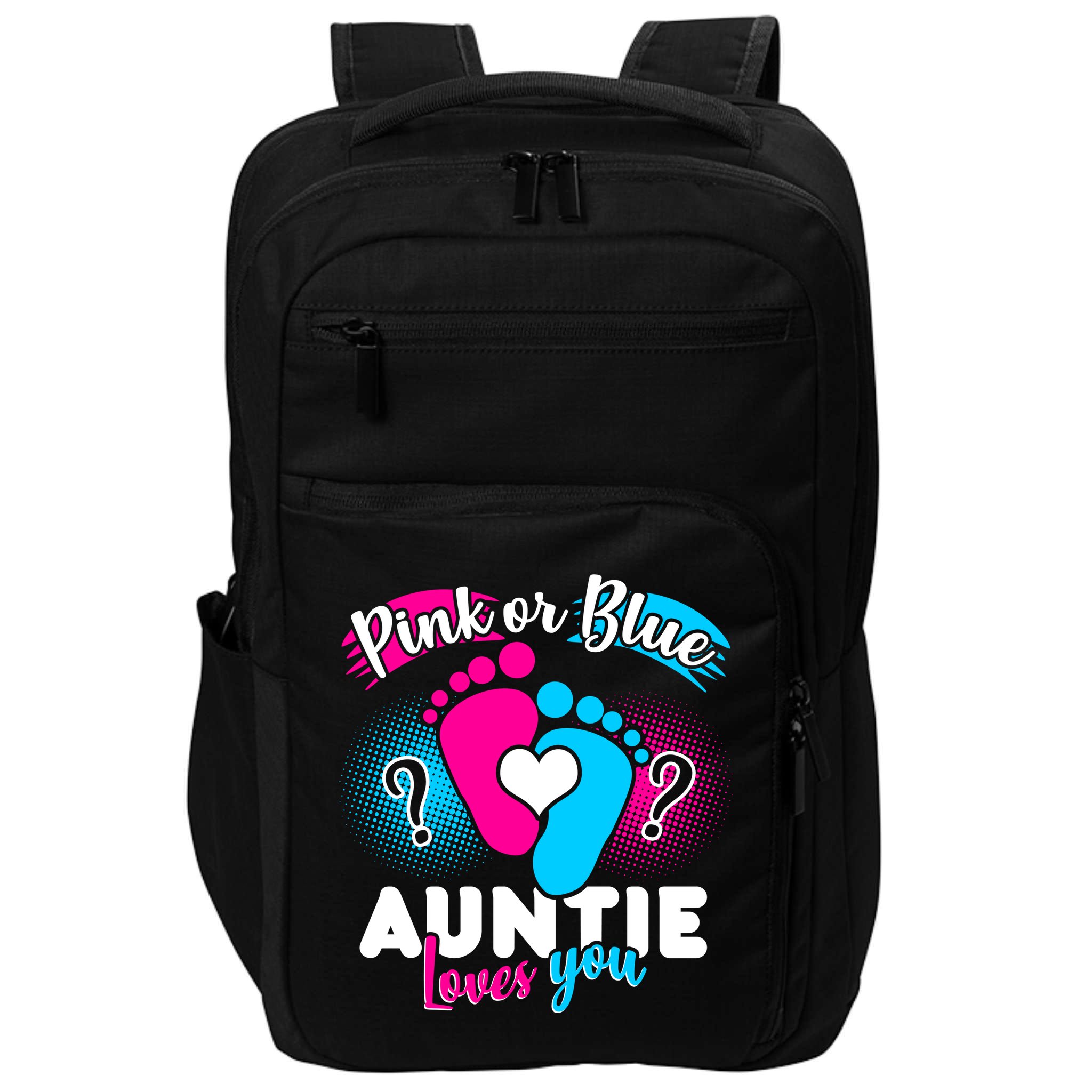 Pink Or Blue Auntie Loves You Impact Tech Backpack