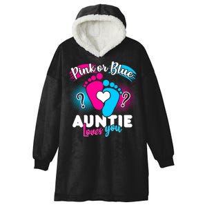 Pink Or Blue Auntie Loves You Hooded Wearable Blanket