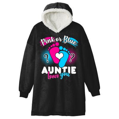 Pink Or Blue Auntie Loves You Hooded Wearable Blanket