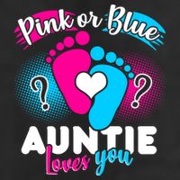 Pink Or Blue Auntie Loves You 11oz C Handle Ceramic Mug