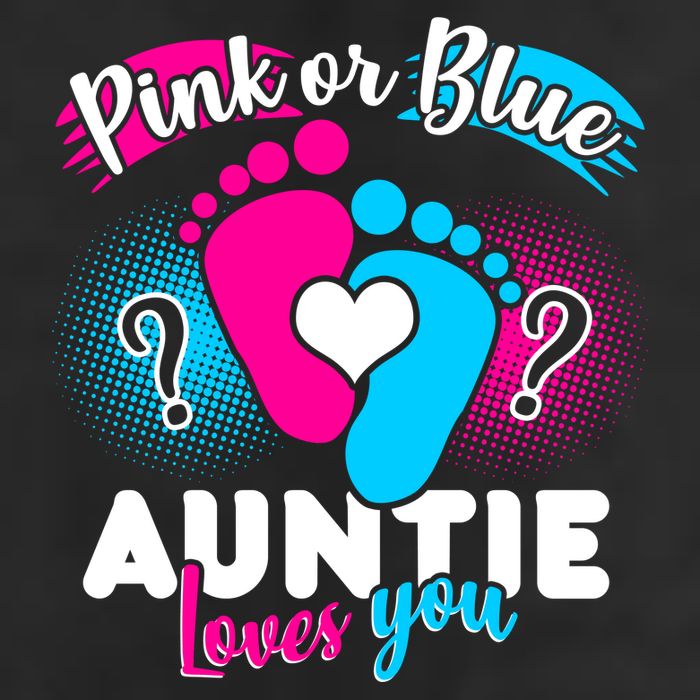 Pink Or Blue Auntie Loves You 11oz C Handle Ceramic Mug