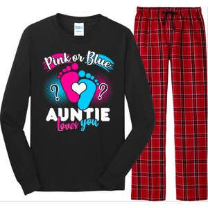 Pink Or Blue Auntie Loves You Long Sleeve Pajama Set