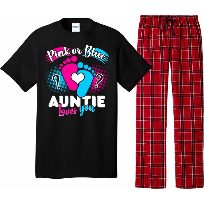 Pink Or Blue Auntie Loves You Pajama Set