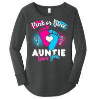 Pink Or Blue Auntie Loves You Women's Perfect Tri Tunic Long Sleeve Shirt