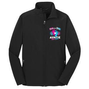 Pink Or Blue Auntie Loves You Core Soft Shell Jacket